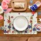Poppy Flowers Leaves 4th of July Placemats Set of 4, 12x18 Inch Memorial Day Patriotic Featival Holiday Table Mats